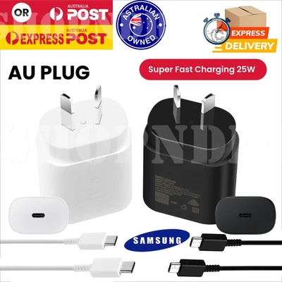 $23.66 • Buy Genuine Samsung 25W Super FAST Wall Charger For Note 10/S20/S21/S22+ Z FOLD 4 3