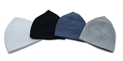 Muslim Topi Turkey Kufi Hats Prayer Headwear Namaz Salah Soft Topi Kofis Islamic • £6.90