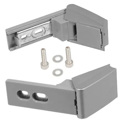 Door Hinge For LIEBHERR Fridge Freezer Refrigerator Pair Hinges + Fixings Silver • £16.99