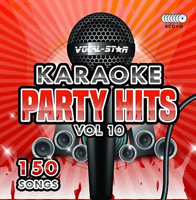 £17.99 • Buy Vocal-Star Party Hits 10 Karaoke Cdg Cd+G Disc Set 150 Songs