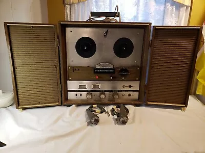 Phonola Magnecord Reel To Reel Model 9005 WORKS With 2 Microphones • $400