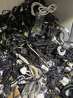 £34.99 • Buy JOB LOT X 50 Mains Power Cable Kettle Lead 3 Pin IEC C13 PC TV MONITOR TESTED