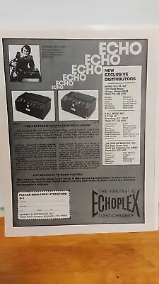 1979 ECHOPLEX MAGAZINE PRINT AD Analog Tape Delay  11 X 8.5 • $6.95