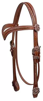 Showman V-Style Browband Headstall W/ Celtic Knot Conchos And Hardware • $58.95