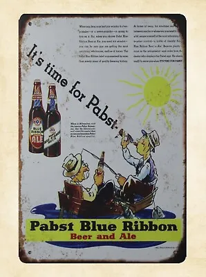  Home Decor Pabst Blue Ribbon Beer Ale Brew Liquor Shop Metal Tin Sign • $15.92