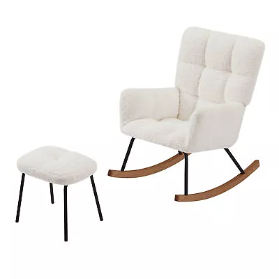 Lounge Recliner Rocking Chair For Mom & Baby - Modern Glider With Soft Seat • $269.29