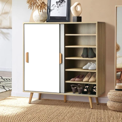 $145.99 • Buy Oikiture Shoe Cabinet Storage Organiser Shoes Rack Sideboard Shelf Cupboard