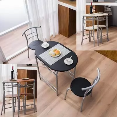 Durable Home Kitchen 5 Color Dining Set Table And 2 Chairs Breakfast Bistro Pub • $103.99