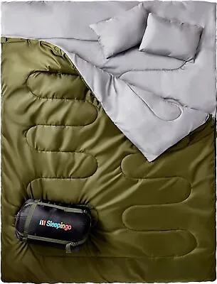 Cold Weather Sleeping Bag F 0 Degree 2 Person Two Double For Adults Backpack NEW • $78.49