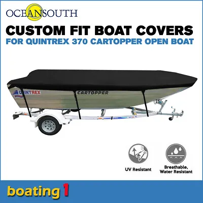 $210.24 • Buy Oceansouth Trailerable Custom Boat Cover For Quintrex 370 Cartopper Open Boat