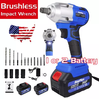 Cordless Electric Impact Wrench Gun 1/2'' High Power Driver With Li-ion Battery • $82.40