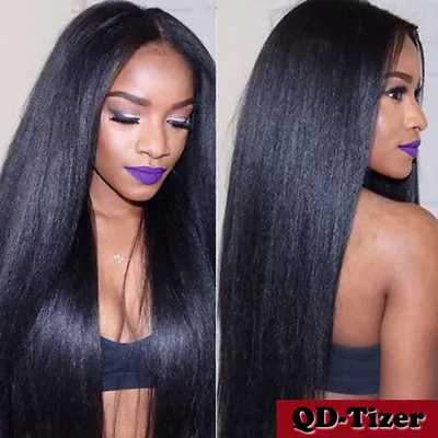 Synthetic Wigs Light Yaki Straight Hair Synthetic Lace Front Wigs Fashion Women • $25.43