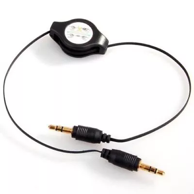 Gold 3.5mm Retractable Aux Line In Jack Audio Car Cable Lead For IPhone IPod MP3 • £2.49