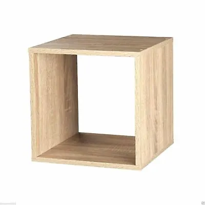 Wooden Storage Cube Bookcase Shelf Holder Display Stand Box Bedroom Home • £12.99