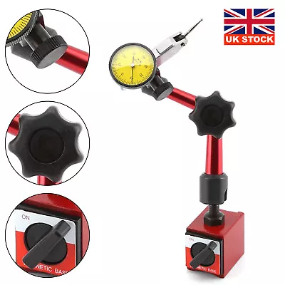 £18.19 • Buy Precision Dial Test Indicator DTI Gauge + Flexible Magnetic Base Holder Stand