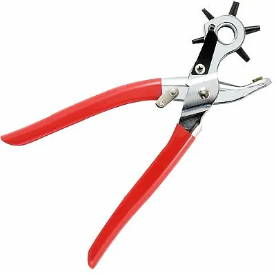 Hole Making Revolving Punch Pliers For Leather Belts Eyelet Tool 6 Sizes DT20910 • £5.19