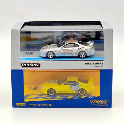 Tarmac Works Toyota Supra GReddy/Safety Car Models Diecast Toys Collection 1:64 • $23