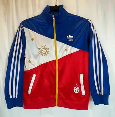 $100 • Buy Adidas Philippines Flag Vintage Track Jacket Full Zip Men XL Manny Pacquiao