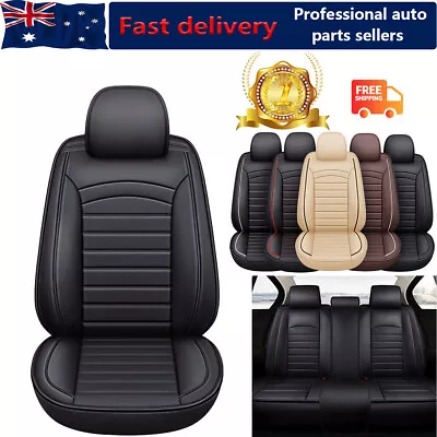 Leather Car Seat Covers Front Rear For Nissan X-trail Pulsar Qashqai Navara US • $90.24