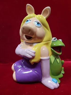 Miss Piggy & Kermit The Frog Cookie Jar Canister Jim Henson The Muppets • $80