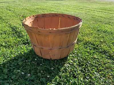 Farmers Bushel Basket Woven Vintage Vegetable Basket • $12.99