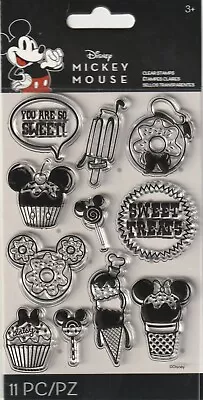 Disney Mickey Mouse 11 Clear Rubber Stamps Sweet Treats Cupcake NEW! 03662 • $5.85