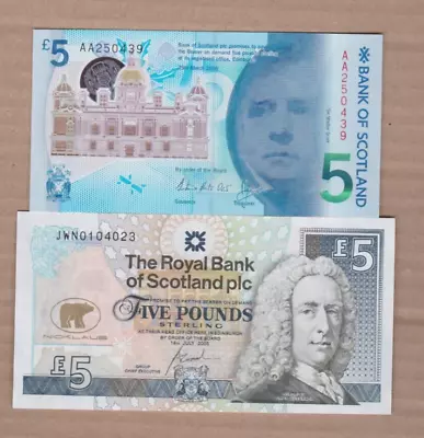 Two Commemorative Jack Nicklaus & Brig O' Doon Scotland £5 Notes In Mint • £25