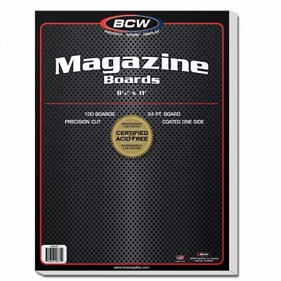 BCW Magazine Backing Boards Case Of 1000 24 Pt Acid Free Long Term Storage • $159