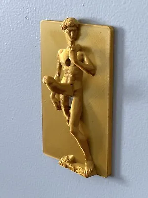 Michelangelo’s David Light Switch  Cover Plate  “Long Cap” Golden Silk PLA Nude • $20