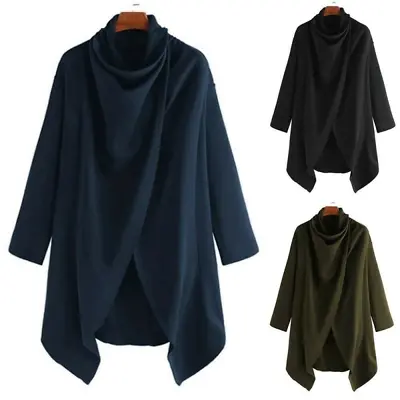 1pc Fashion Outdoor Men Cape Jacket Long Sleeved Street Style High Collar • $41.99