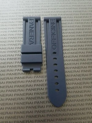 $98 • Buy Panerai Watch 24/22mm Dark Blue OEM Rubber Dive Strap For Tang Buckle MXE07XDG 