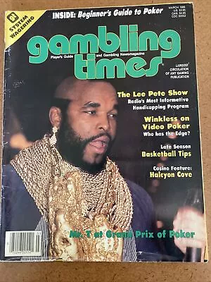 Gambling Times Players Guide And Gambling Magazine March 1986 • $5