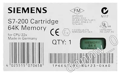 New In Box Siemens 6ES7291-8GF23-0XA0 6ES7 291-8GF23-0XA0 Memory Card • $29.43