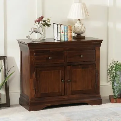 £379 • Buy French Hardwood Mahogany Stained Small Sideboard - 2 Doors Drawers Cupboard HW19