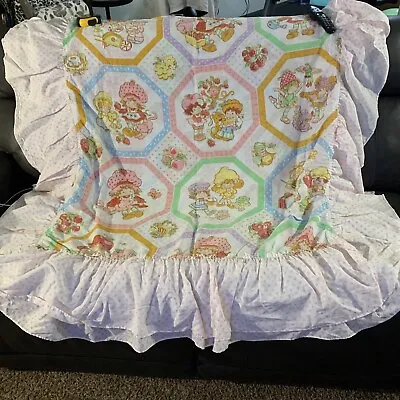 Strawberry Shortcake Vintage Canopy Bed Cover • $65