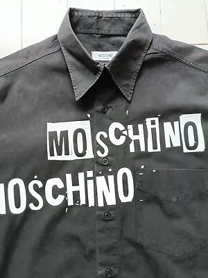 MOSCHINO *CUSTOMISED* SHIRT Size MED - Paul McNeil Print STUNNING COOL *UNIQUE* • $101.73