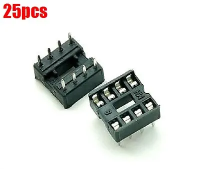 25Pcs 8-Pin 8Pins Dil Dip Socket Pcb Mount Connector Tv • $1.36