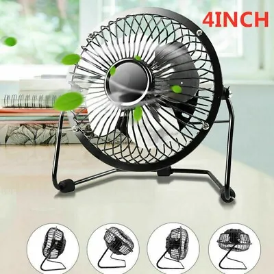 4  6  8  Mini USB Desk Fan Quiet Personal Cooler USB Powered Portable Table Fan • £6.89