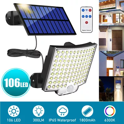 900000LM LED Solar Street Light Security Flood Lamp Motion Sensor Outdoor Wall • $16.87