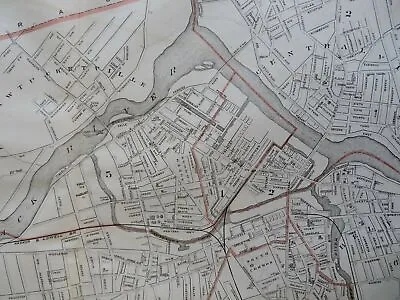 Lowell Massachusetts City Plan Gasworks Fairground Farm Schools 1891 Walker Map • $60