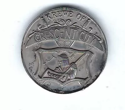 1975 Krewe Crescent City Streetcar .999 Silver Mardi Gras Doubloon Coin Medal • $59.84