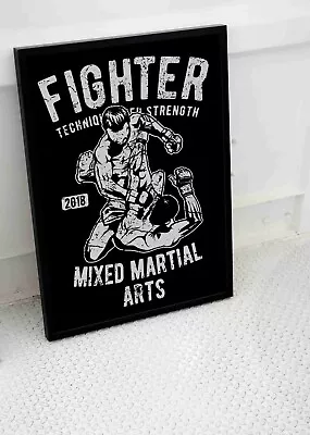 Mma Fighter Poster Martial Arts Print Sports Wall Art A3 A4 Size • £8.95