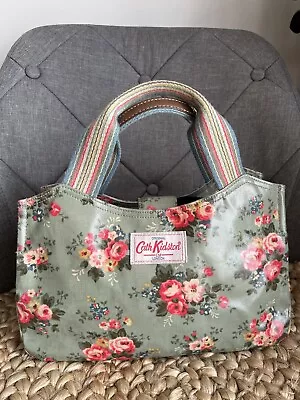 Small CATH KIDSTON Floral Oilcloth Tote Handbag Shopper Bag In Great Condition • £26