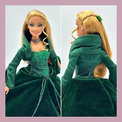 ❤️Holiday Barbie Doll Dark Green Velvet Gown Rooted Lashes Hair Styled Mattel❤️ • $29.98