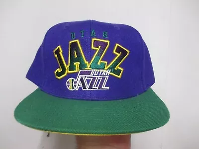 Utah Jazz  Mitchell & Ness  Snapback Hat Flat Rim (adj) Nwt Purple & Green Rim • $14.99