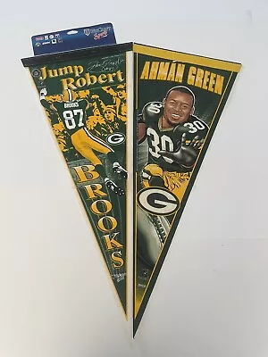 Green Bay Packers Pennant  Vintage Ahman Green Robert Brooks • $29.95