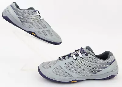 Women’s Merrell Pace Glove 3 Trail Running Shoes Light Grey Parachute Purple 9 • $56