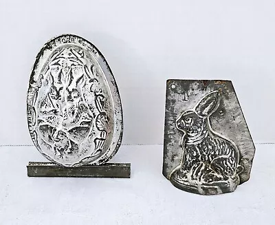 Antique Eppelsheimer 3d Egg Bunny Rabbit Frog Chocolate Candy & Half Rabbit Mold • $49.99