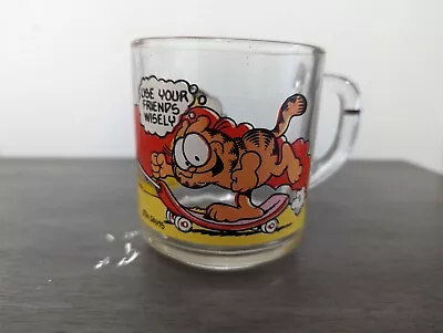 Vintage 1978 Garfield McDonalds Clear Glass Mug • $8