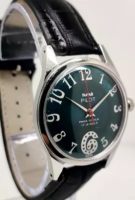 Vintage Hmt Pilot Mechanical Hand Winding Men's Wrist Watch Free Shipping • $26.60